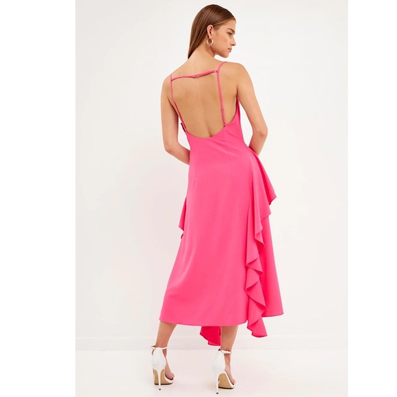 Endless Rose Waterfall Pink Maxi Dress M New - Picture 4 of 7